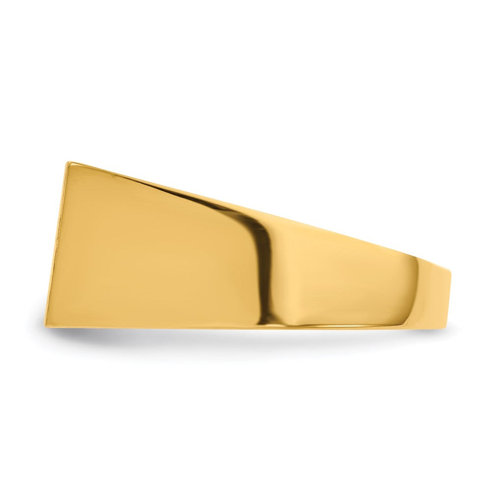 14K Yellow Gold 9.0x15.0mm Closed Back Men's Signet Ring