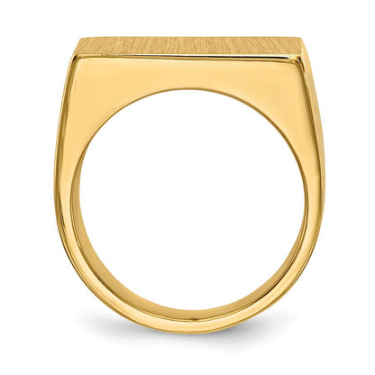 14K Yellow Gold Men's Signet Ring