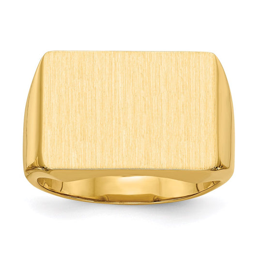 14K Yellow Gold Men's Signet Ring
