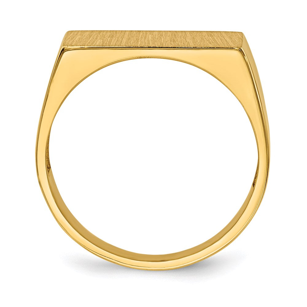 14K Yellow Gold 8.0x16.5mm Open Back Men's Signet Ring