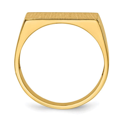 14K Yellow Gold 8.0x16.5mm Open Back Men's Signet Ring
