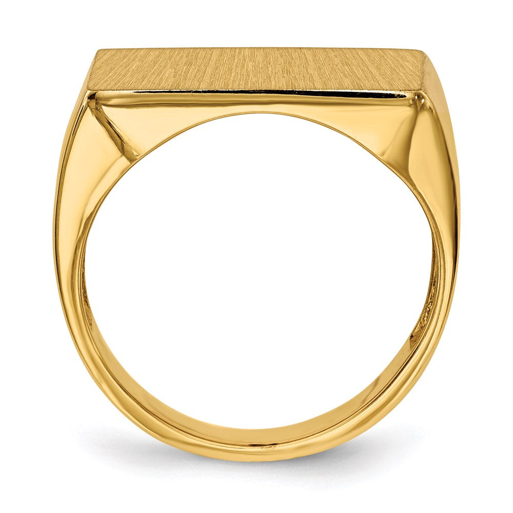 14K Yellow Gold 14.5x19.5mm Open Back Men's Signet Ring