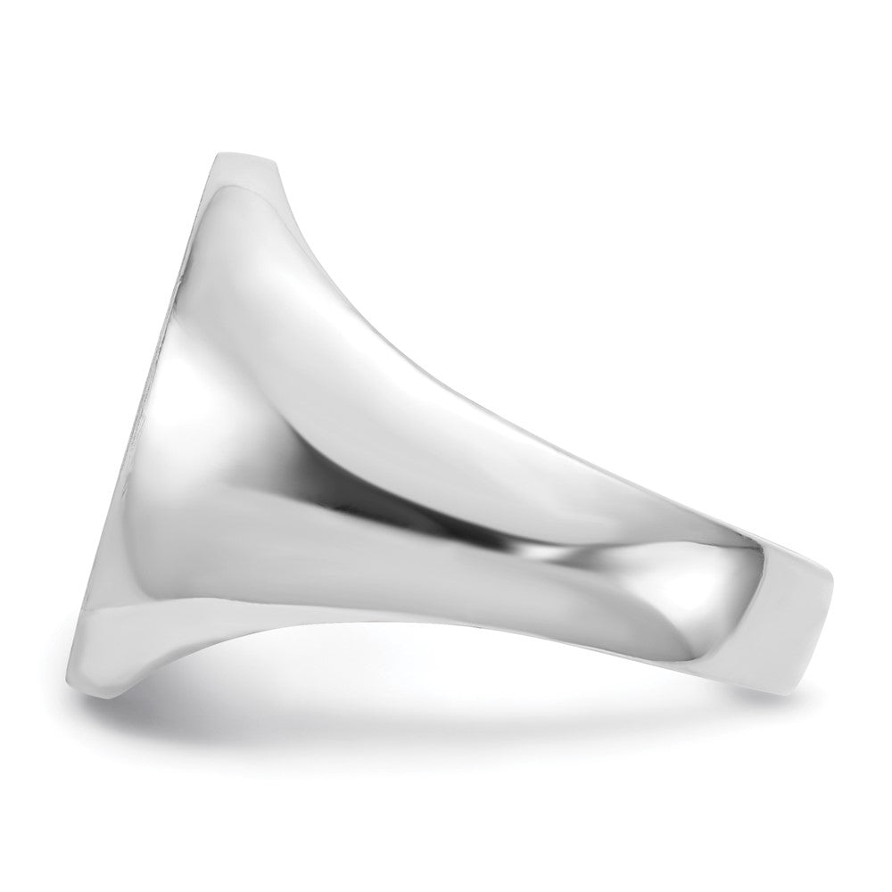 10K White Gold 18.0x14.5mm Open Back Men's Signet Ring