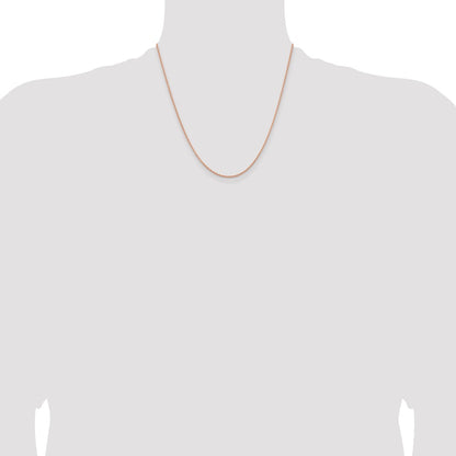 14K Rose Gold 20 inch 1.65mm Diamond-cut Cable with Lobster Clasp Chain Necklace
