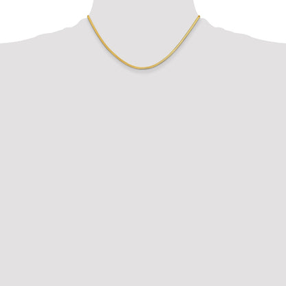 14K Yellow Gold 2.5mm Silky Herringbone Chain Necklace