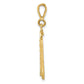 14k Yellow Gold Small Brushed Diamond-cut Number 30 Charm