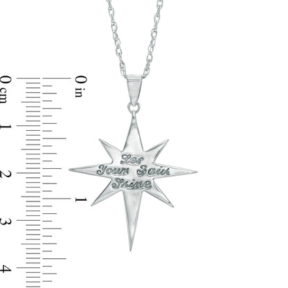 Precious Moments« Natural Diamond Accent North Star Pendant in Sterling Silver