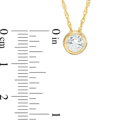 0.5 CT. Natural Clarity Enhanced Solitaire Pendant in 10K Yellow Gold