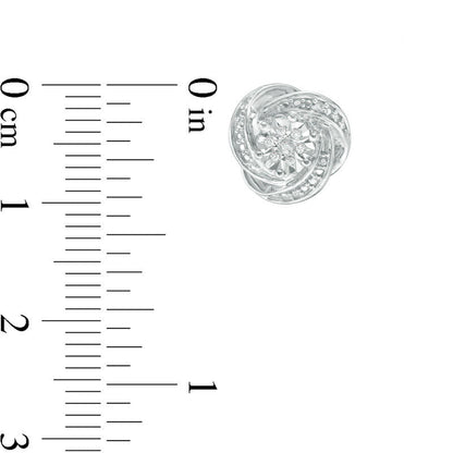 0.05 CT. T.W. Composite Diamond Swirl Stud Earrings in Sterling Silver