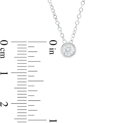 0.25 CT. Natural Clarity Enhanced Solitaire Pendant in 14K White Gold