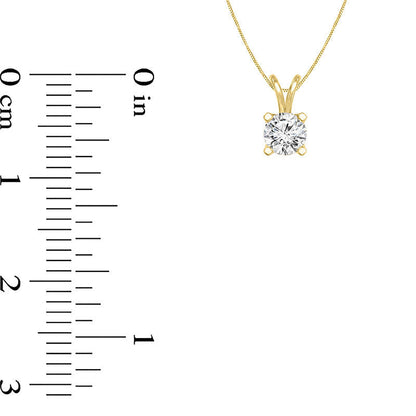 0.25 CT. Certified Natural Clarity Enhanced Solitaire Pendant in 14K Gold (I/VS2)