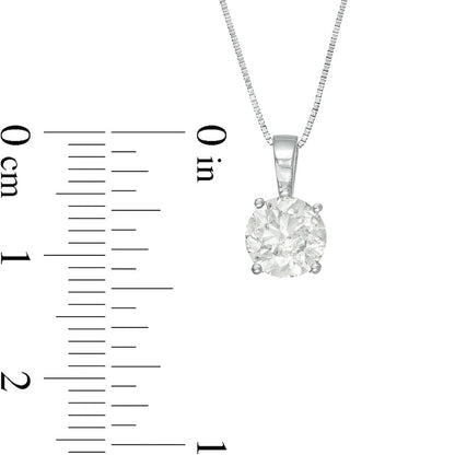 1 CT. Natural Clarity Enhanced Solitaire Pendant in 14K White Gold