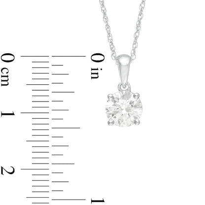 1 CT. Natural Clarity Enhanced Solitaire Pendant in 10K White Gold