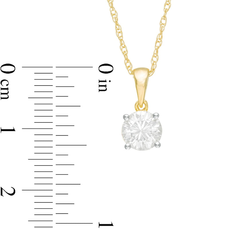 1 CT. Natural Clarity Enhanced Solitaire Pendant in 10K Yellow Gold