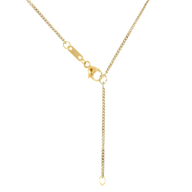 0.05 CT. T.W. Natural Diamond Bead Frame Pendant in 10K Yellow Gold