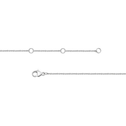 0.17 CT. T.W. Natural Diamond Spikes Bar Necklace in 10K White Gold