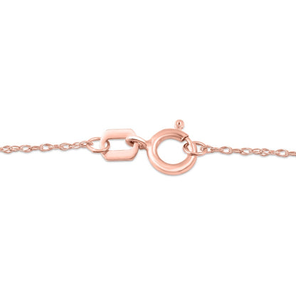 6.0mm Opal and 0.13 CT. T.W. Natural Diamond Octagonal Frame Antique Vintage-Style Pendant in 10K Rose Gold