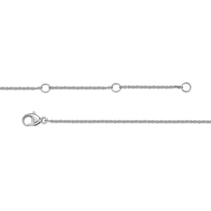 0.17 CT. T.W. Baguette Natural Diamond Sideways Bar Necklace in 10K White Gold