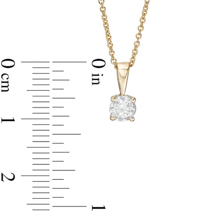 0.38 CT. Natural Clarity Enhanced Solitaire Pendant in 10K Yellow Gold (I/I3)