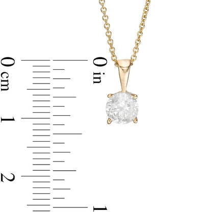1.25 CT. Natural Clarity Enhanced Solitaire Pendant in 10K Yellow Gold (I/I3)