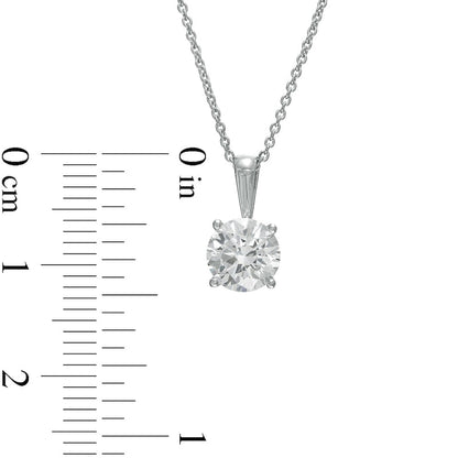 1 CT. Certified Lab-Created Diamond Solitaire Pendant in 14K White Gold (F/SI2)