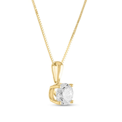 1 CT. Natural Clarity Enhanced Solitaire Pendant in 14K Gold (J/I3)