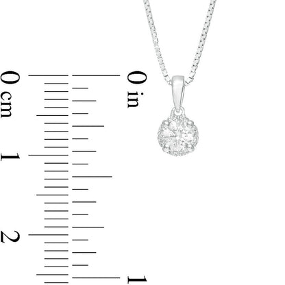 Previously Owned - 0.25 CT. T.W. Natural Diamond Frame Pendant in 10K White Gold