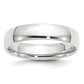 Solid 14K White Gold 5mm Light Weight Comfort Fit Men's/Women's Wedding Band Ring Size 7