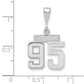 14k White Goldw Small Polished Number 95 Charm