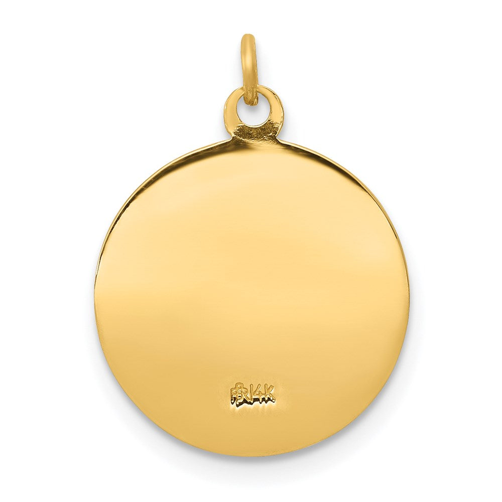 14k Yellow Gold Saint Anne Medal Charm