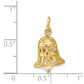 14k Yellow Gold 3D Wedding Bell w/ Fresh Water Cultured Pearl Charm