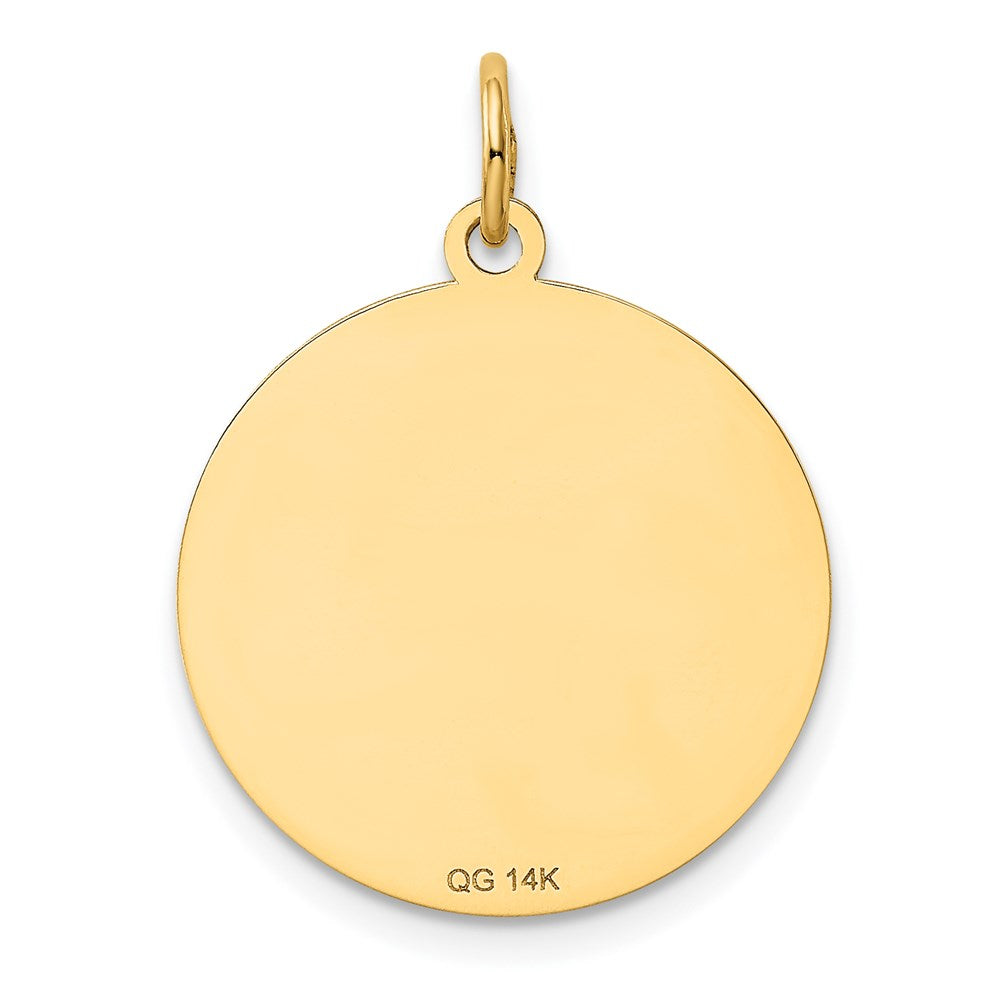 14k Yellow Gold Dachshund Disc Charm