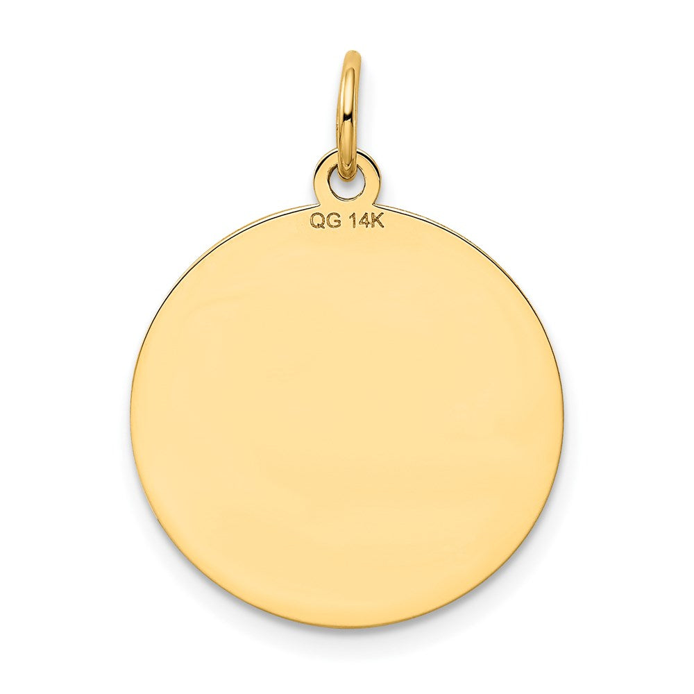14k Yellow Gold Shetland Sheepdog Disc Charm