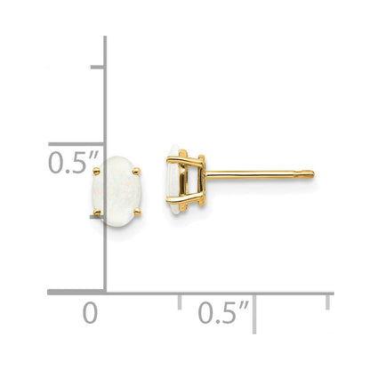 14k Opal Earrings - October