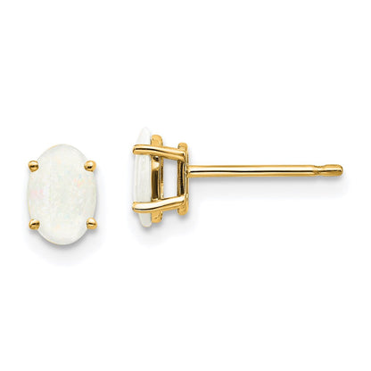 14k Opal Earrings - October