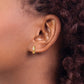 14k Yellow Gold Citrine and Diamond Post Earrings