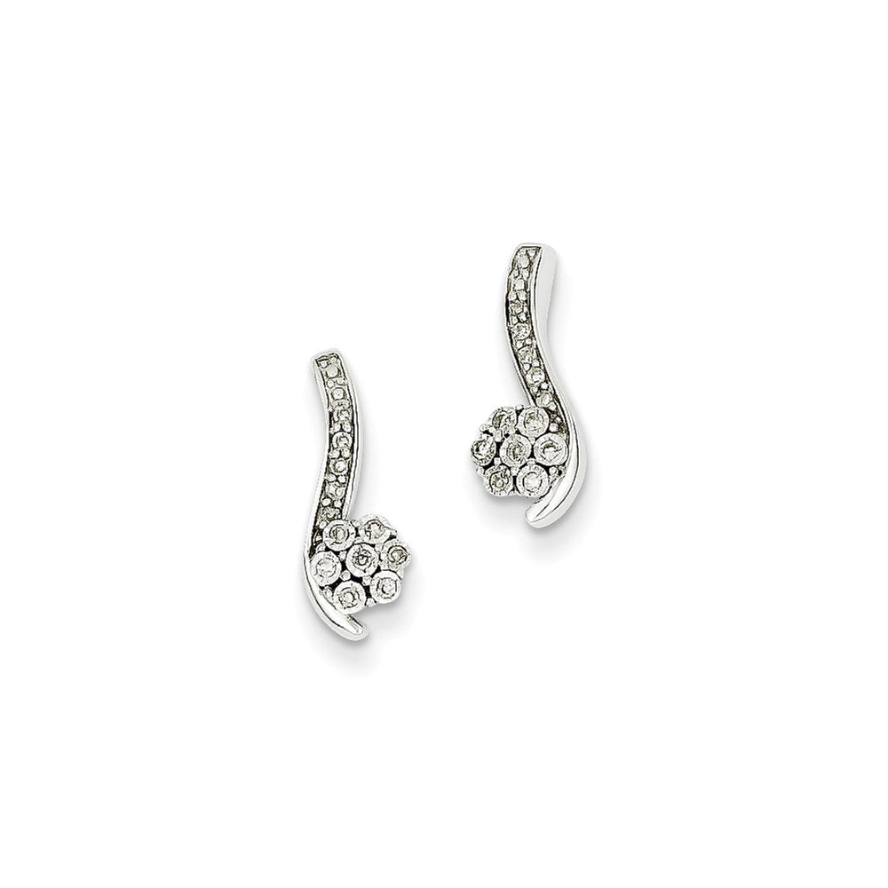 14k White Gold Dia Earrings