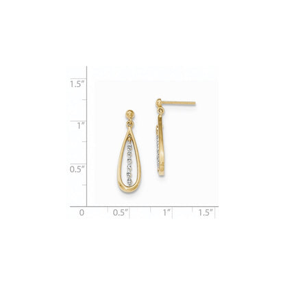 14k Yellow Gold Real Diamond Earrings