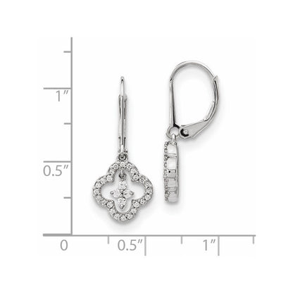 14k White Gold Real Diamond Earrings