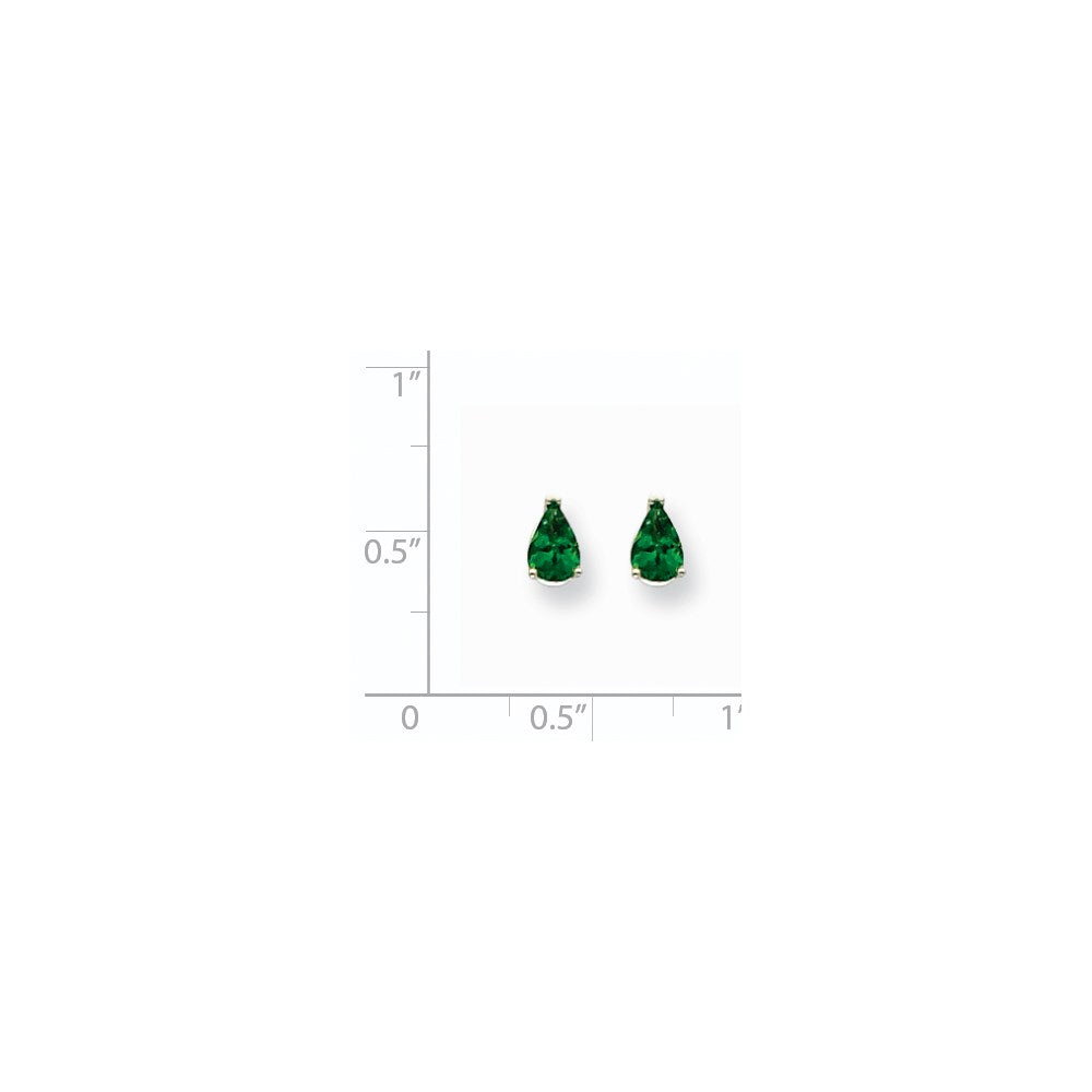 14k White Gold Tsavorite Earrings
