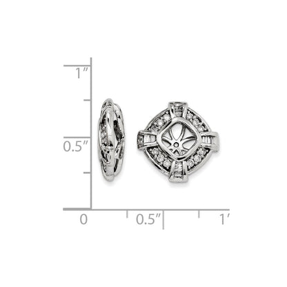 14k White Gold Diamond Earring Jacket
