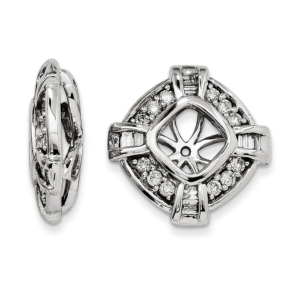 14k White Gold Diamond Earring Jacket