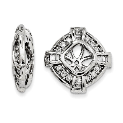 14k White Gold Diamond Earring Jacket