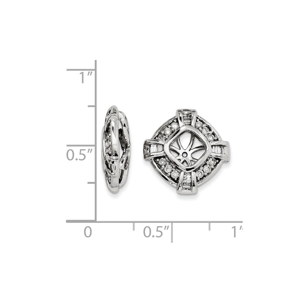 14k White Gold Diamond Earring Jacket