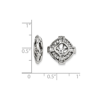 14k White Gold Diamond Earring Jacket