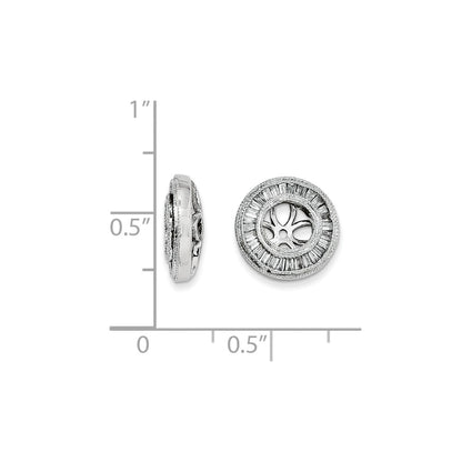 14k White Gold Diamond Earring Jacket