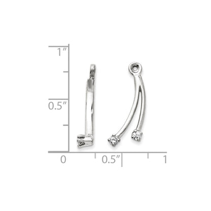 14k White Gold VS Diamond earring jacket