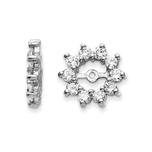 14k White Gold VS Diamond Earring Jacket