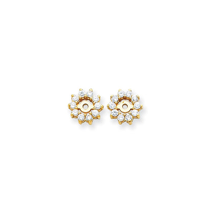 1/3 Ct. Natural Diamond Earring Jackets in 14K Yellow Gold