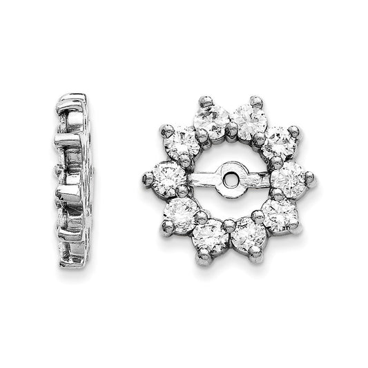 14k White Gold A Fancy Diamond Earring Jacket